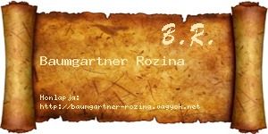 Baumgartner Rozina névjegykártya